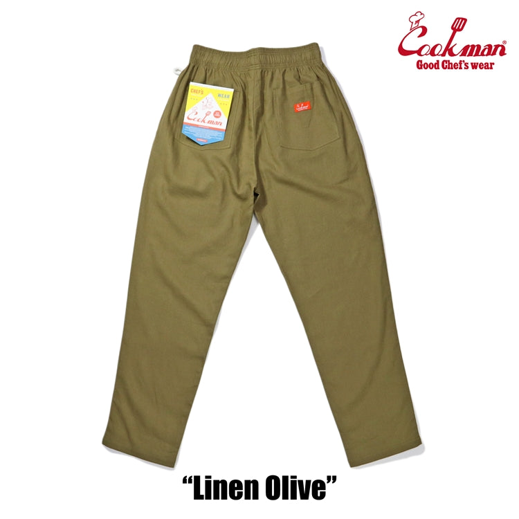 Cookman Chef Pants - Linen : Olive