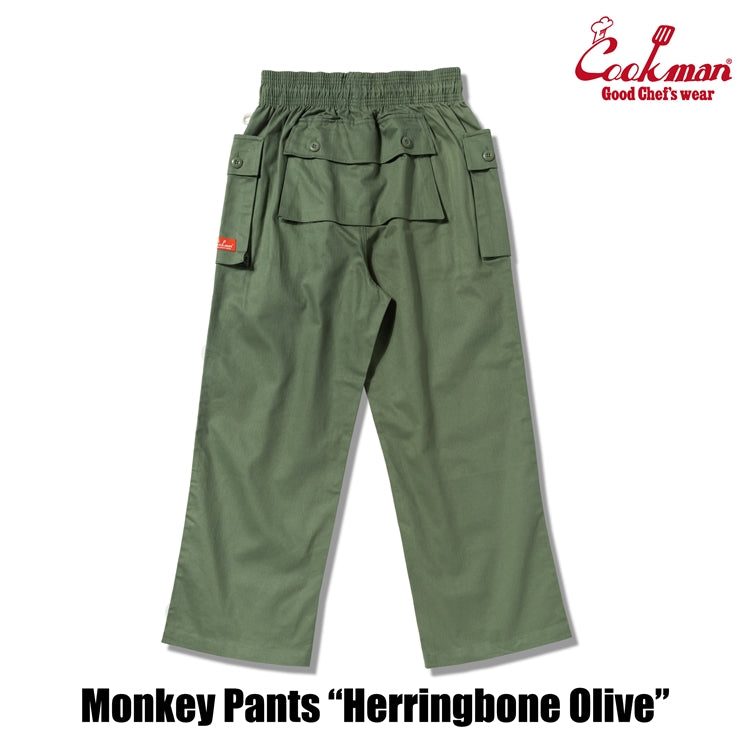 Monkey Pants - Herringbone : Olive