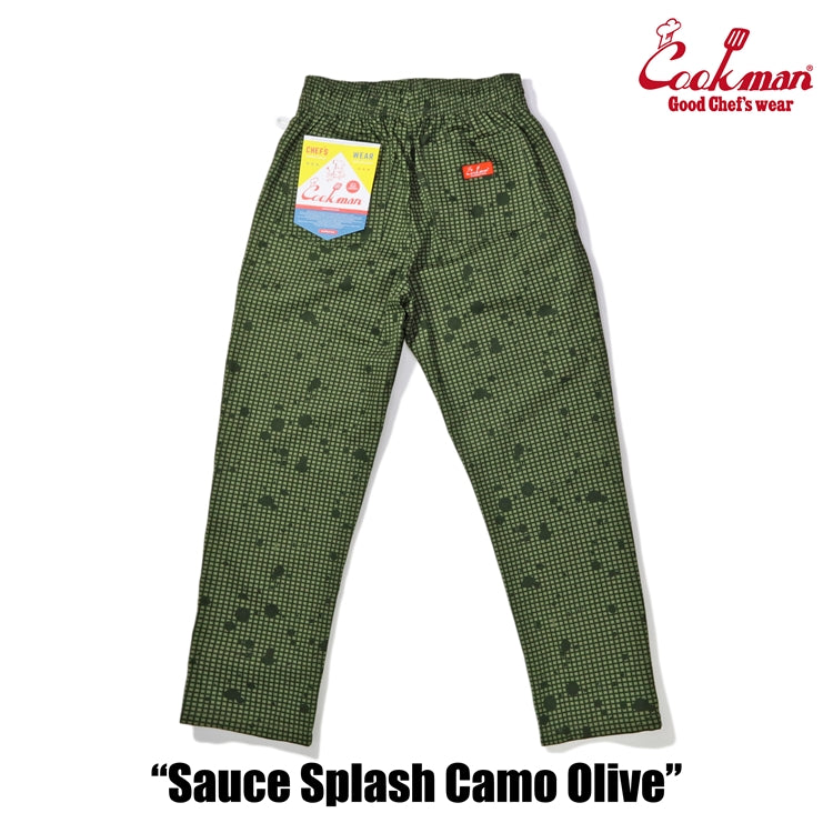 Cookman Chef Pants - Sauce Splash Camo : Olive