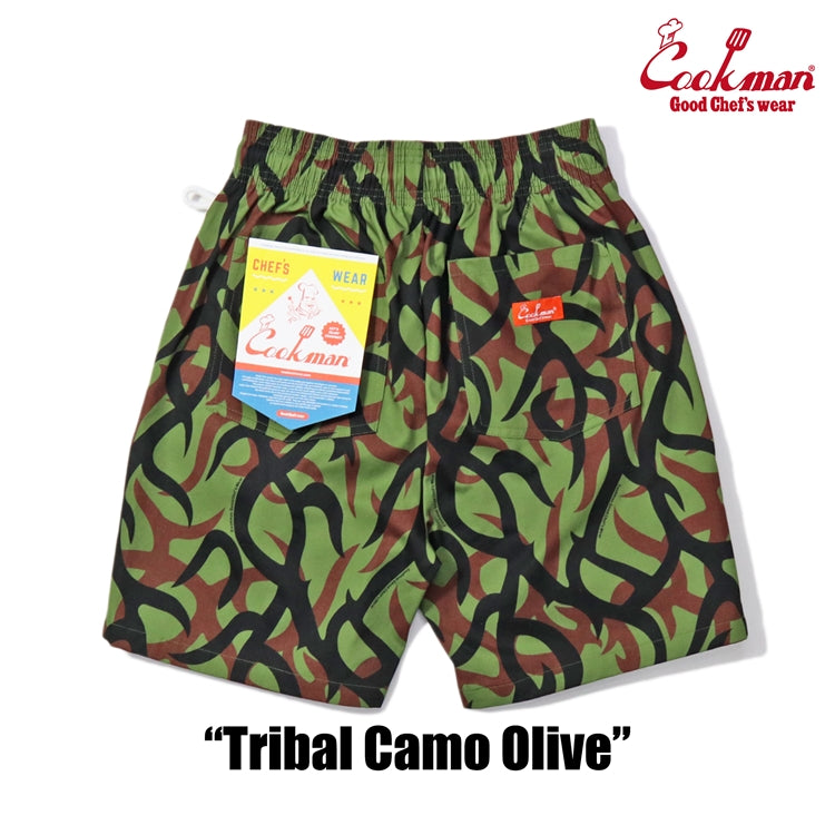 Cookman Chef Short Pants - Tribal Camo : Olive