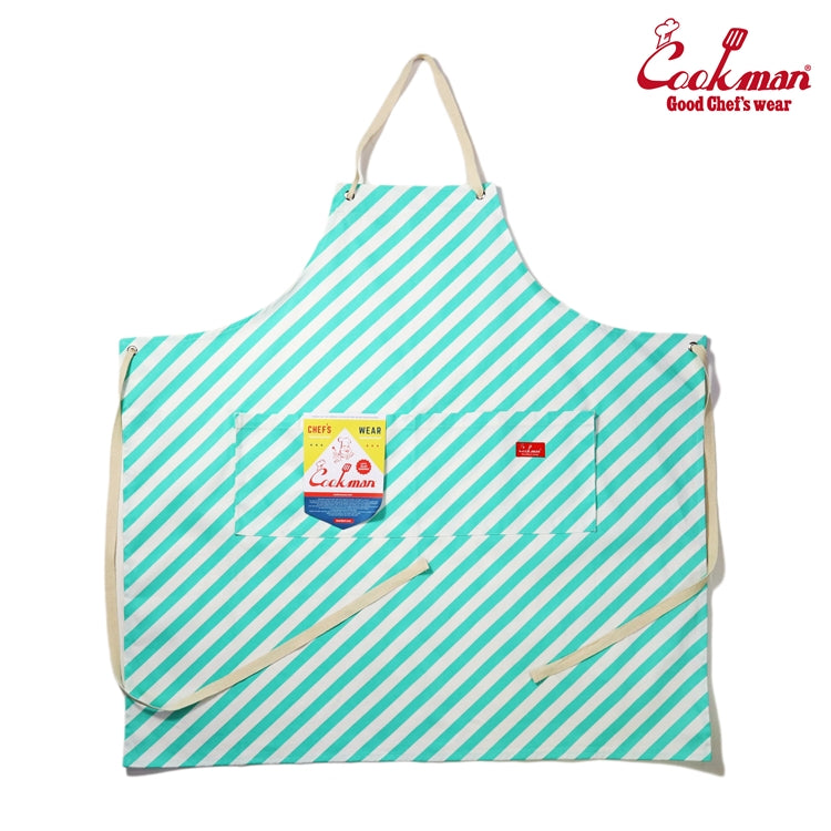 Wide Pocket Apron - Candy Stripe : Mint