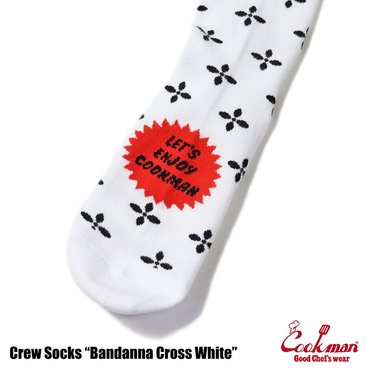 Cookman Crew Socks - Bandanna Cross : White