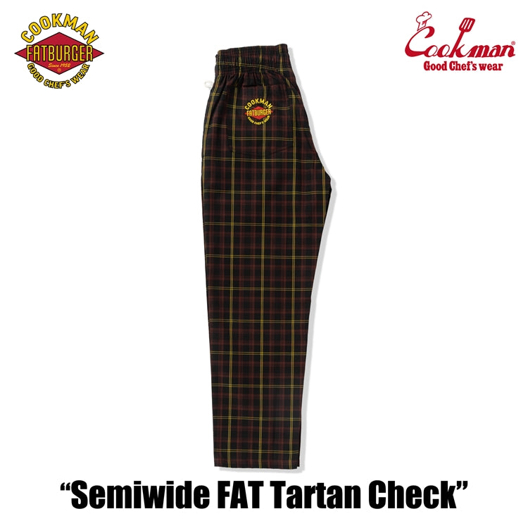 Cookman Chef Pants Semiwide : FAT Tartan Check