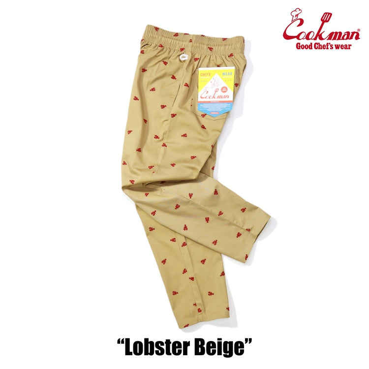 Cookman Embroidery Chef Pants -  Lobster : Beige