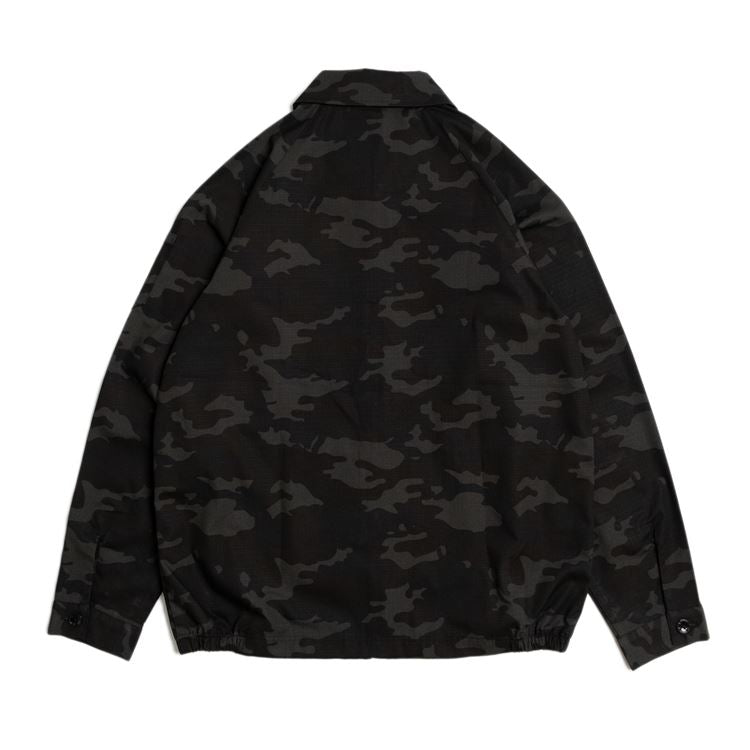 Cookman Delivery Jacket - Ripstop : Woodland Camo Black