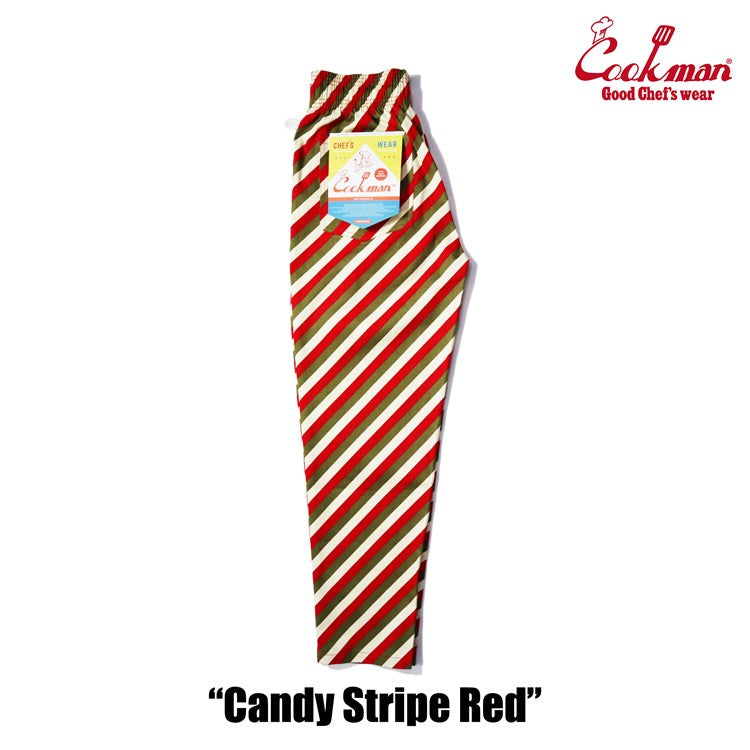 Cookman Chef Pants - Candy Stripe : Red (All Sales Are Final)