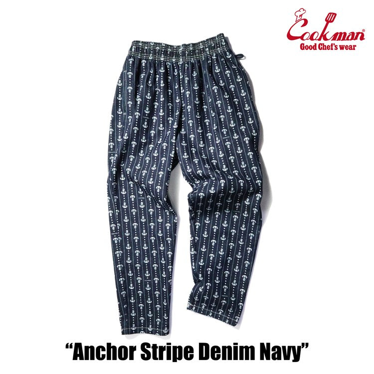 Cookman Chef Pants - Anchor Stripe Denim (All Sales Are Final)