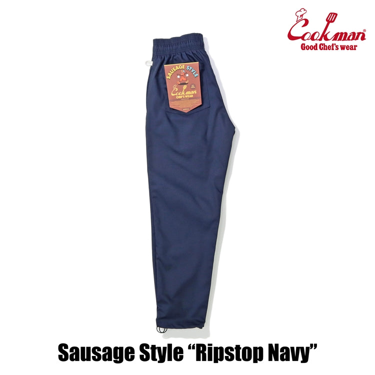 Cookman Chef Pants - Sausage Style Ripstop : Navy