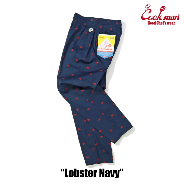 Embroidery Chef Pants -  Lobster : Navy