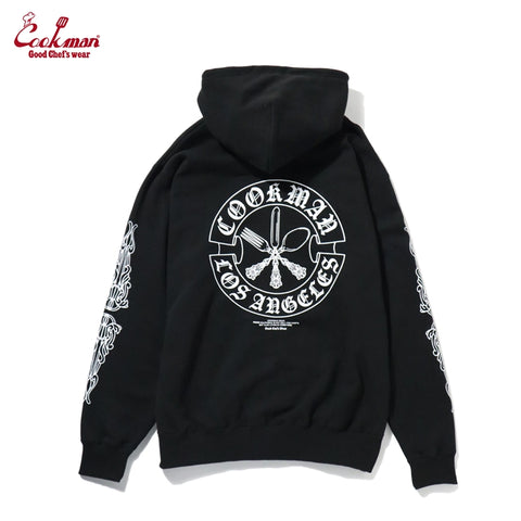 Cookman Zip-up Hoodie - Cutlery : Black