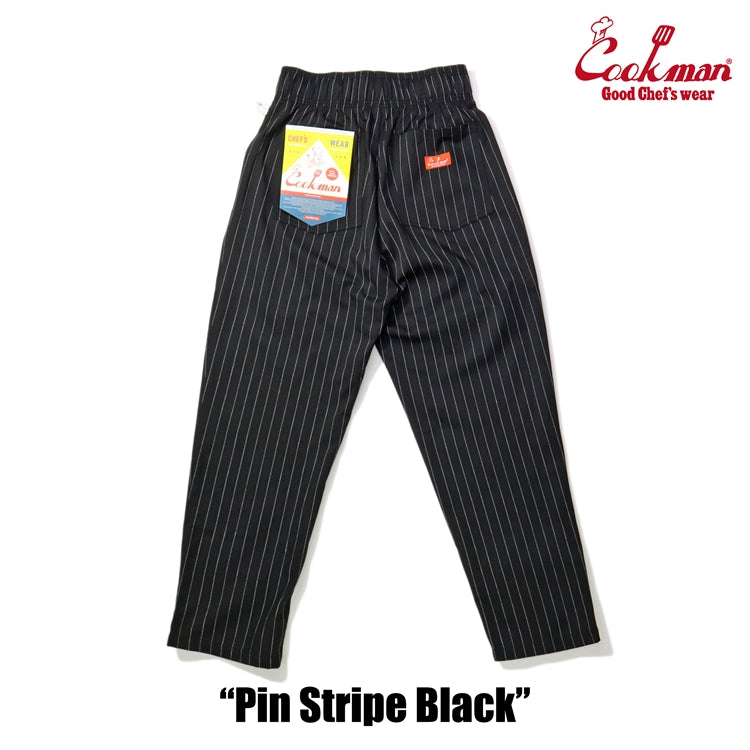 Cookman Chef Pants - Pin Stripe : Black