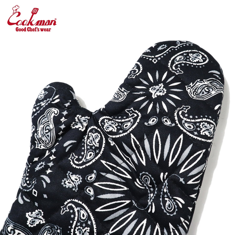 Cookman Oven Mitt - Paisley : Black