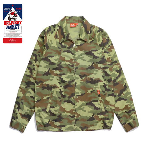Delivery Jacket - Ripstop : Woodland Camo Green
