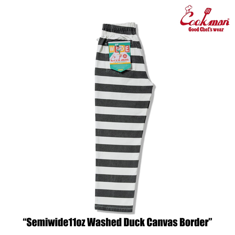 Chef Pants Semiwide -  Washed Duck Canvas Border