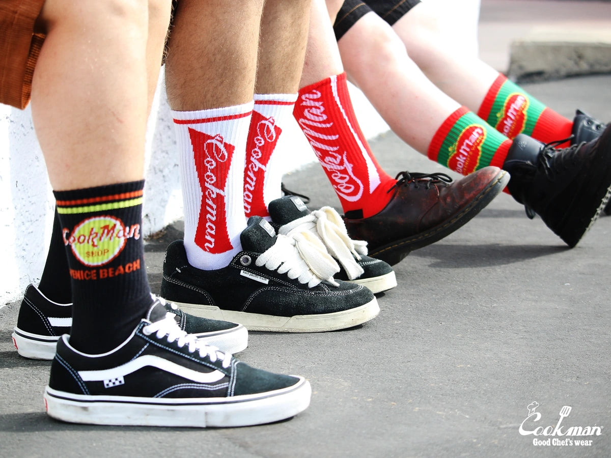 Rib Crew Socks -  Tomato