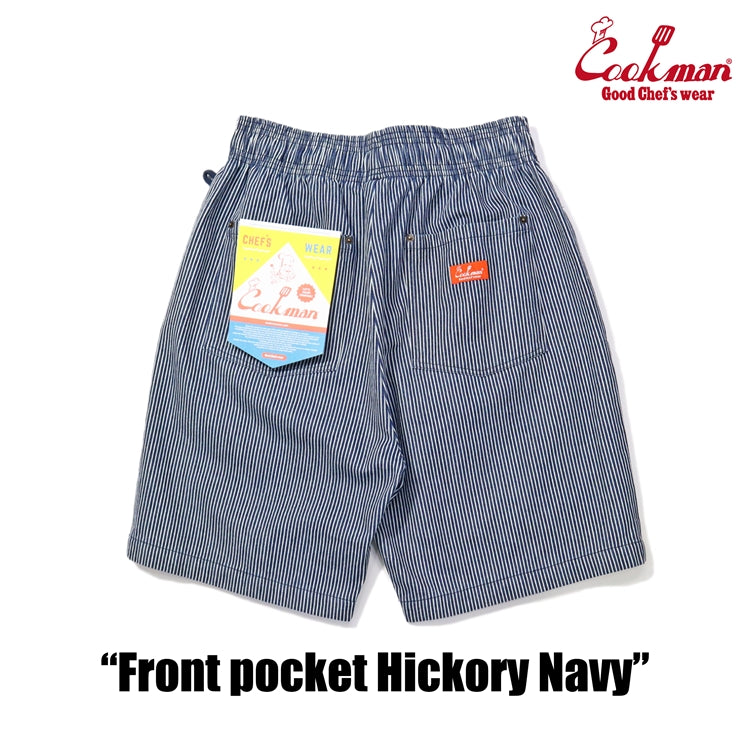Chef Short Pants Front Pocket - Hickory : Navy