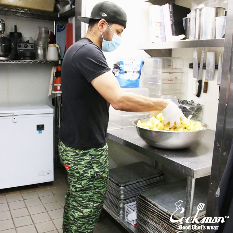 Cookman Chef Pants - Ripstop : Tiger Camo Green