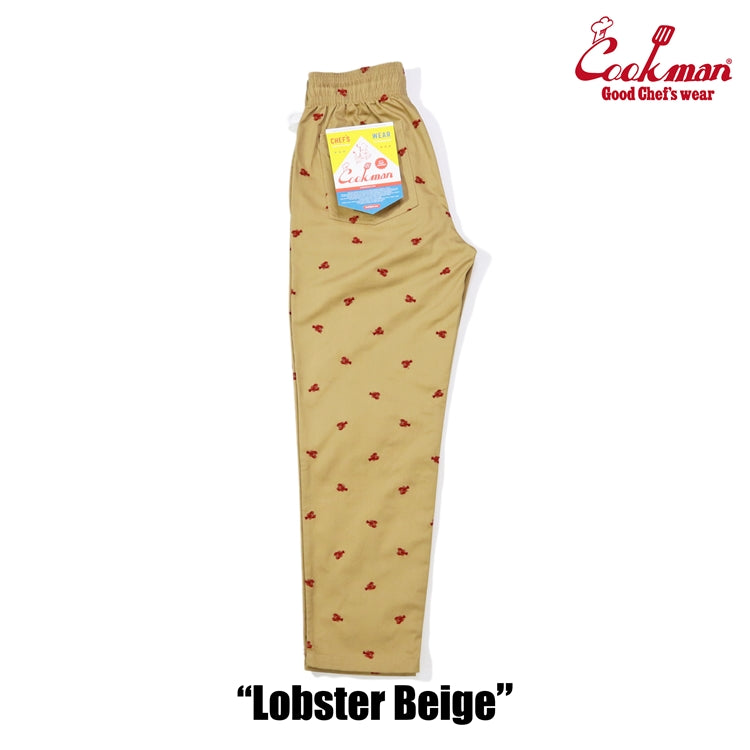 Cookman Embroidery Chef Pants -  Lobster : Beige