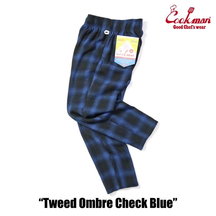 Cookman Chef Pants - Tweed Ombre Check : Blue