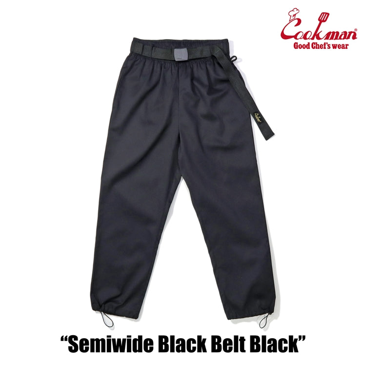 Cookman Chef Pants Semiwide - Black Belt : Black