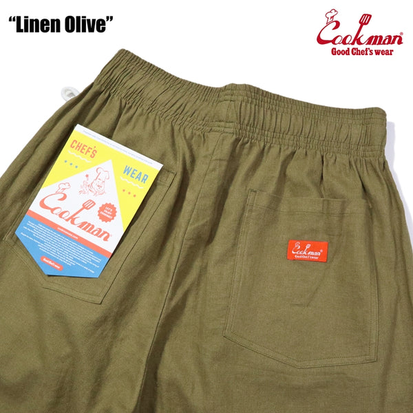 Cookman Chef Pants - Linen : Olive