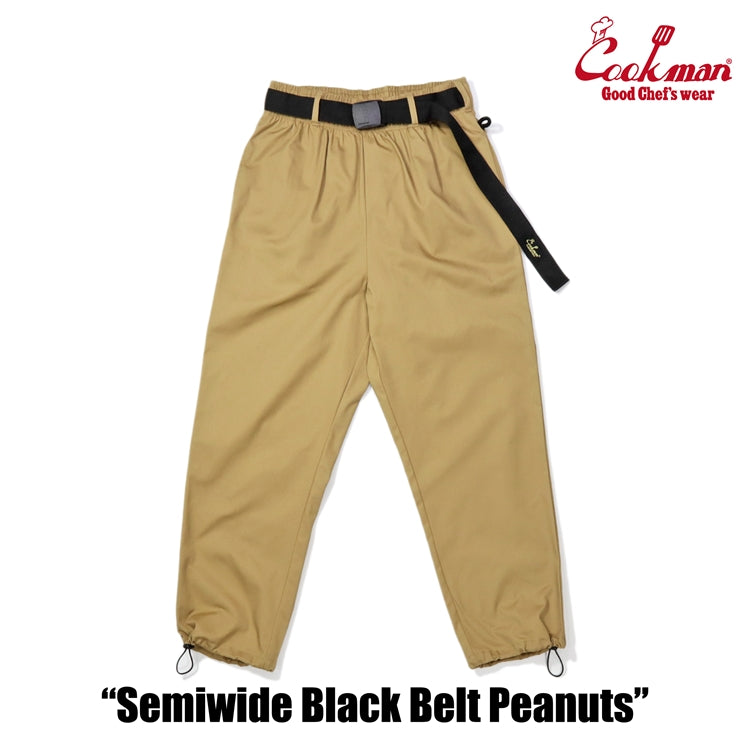 Cookman Chef Pants Semiwide - Black Belt : Peanuts