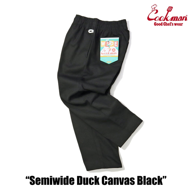 Cookman Chef Pants Semiwide - Duck Canvas : Black