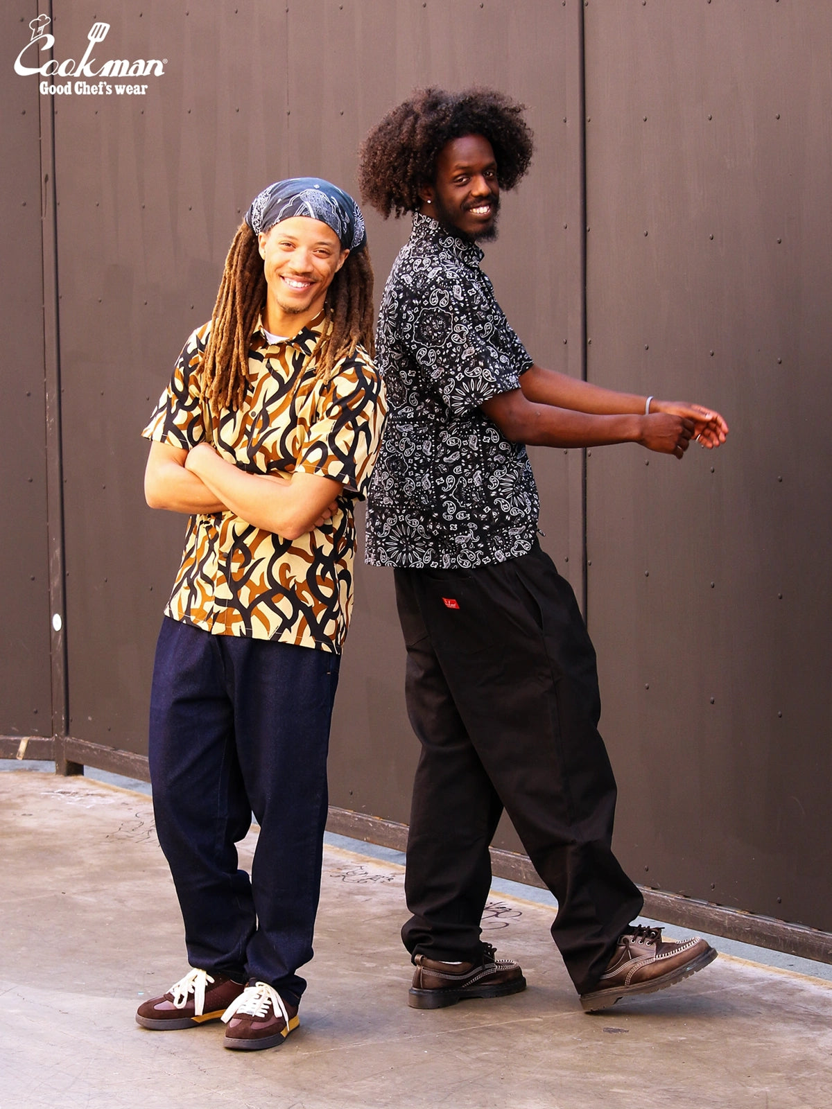 Work Shirts Short Sleeve Light -  Paisley : Black