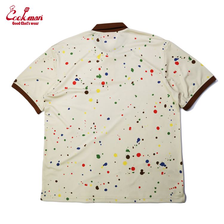 Cookman Polo Shirts - Sauce Splash  : Beige (All Sales Are Final)