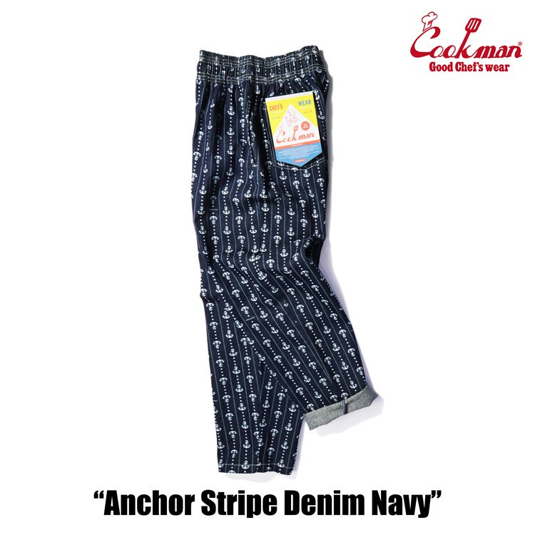 Cookman Chef Pants - Anchor Stripe Denim (All Sales Are Final)