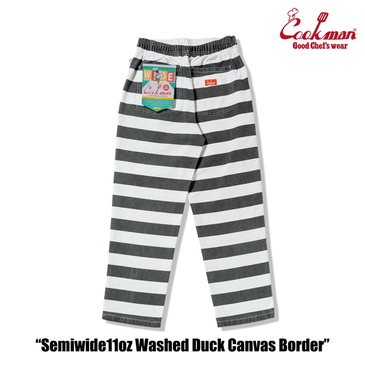Cookman Chef Pants Semiwide -  Washed Duck Canvas Border