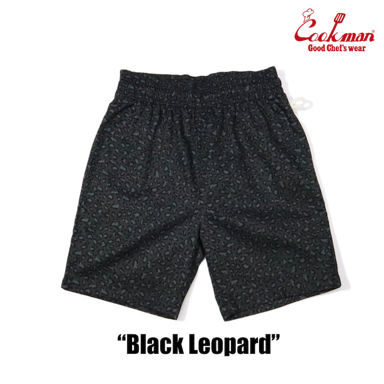 Cookman Chef Short Pants - Black Leopard