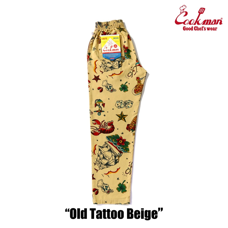 Cookman Chef Pants - Old Tattoo : Beige