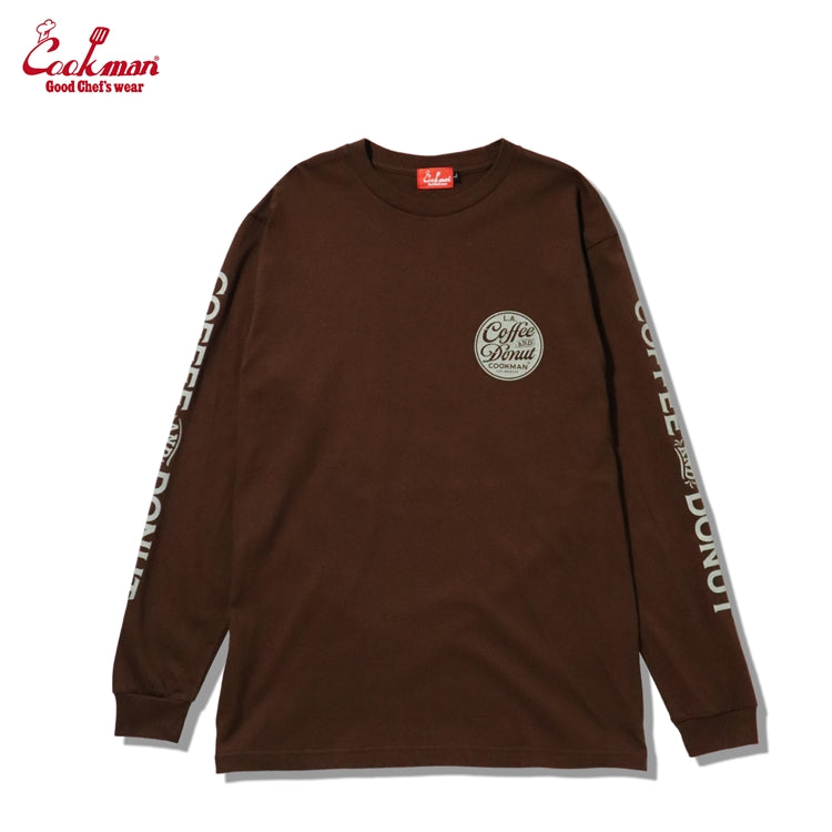 Long Sleeve Tees - Coffee & Donut : Dark Brown