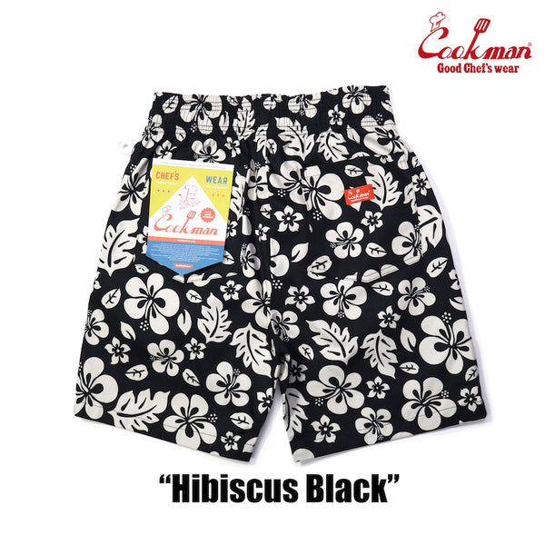 Cookman Chef Short Pants - Hibiscus : Black
