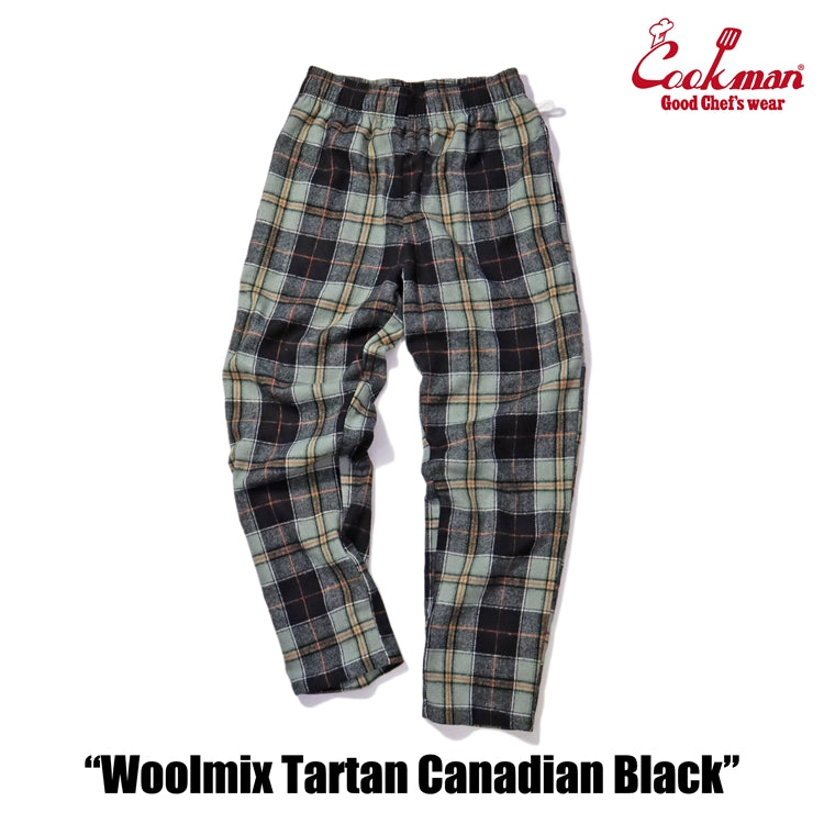 Cookman Chef Pants - Woolmix Tartan : Canadian Black