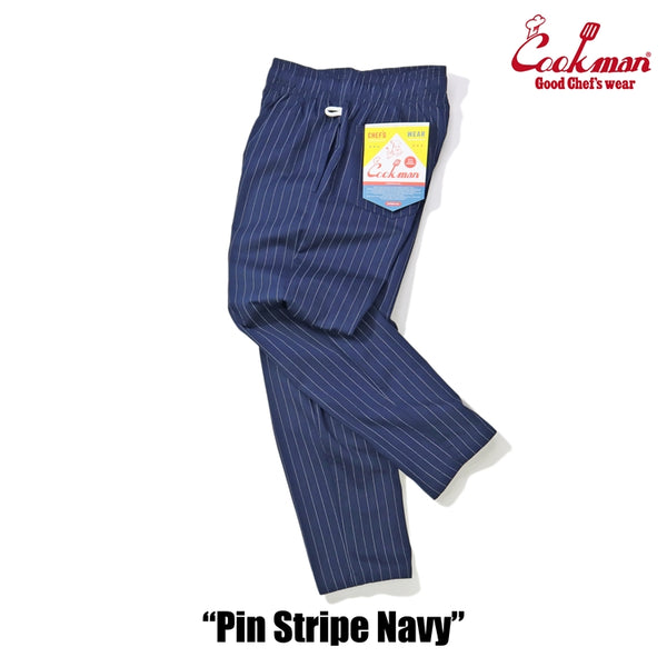 Cookman Chef Pants - Pin Stripe : Navy