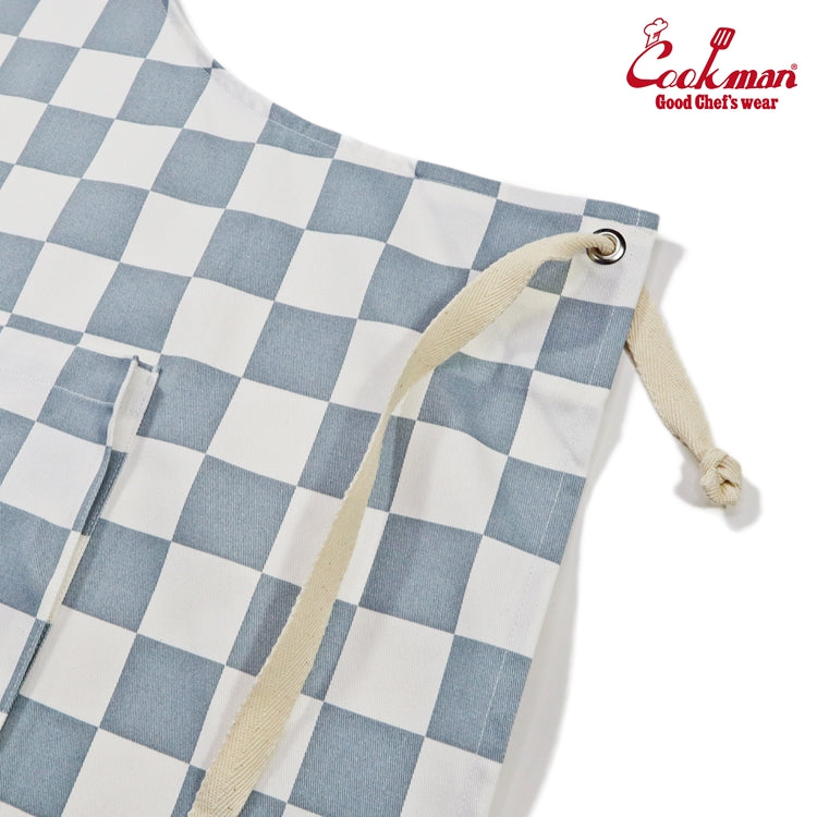 Cookman Wide Pocket Apron - Checker : Gray