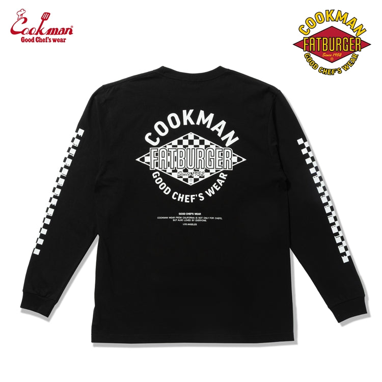 Long Sleeve Tees - FAT Checker : Black