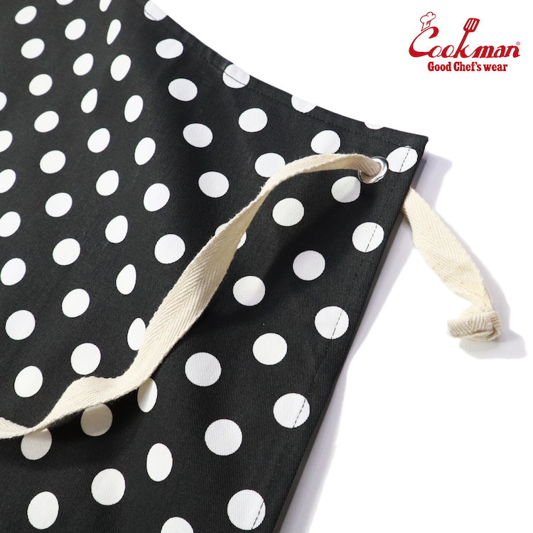 Cookman Long Apron - Dots : Black