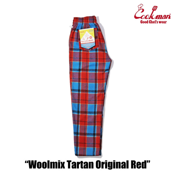 Cookman Chef Pants - Woolmix Tartan : Original Red