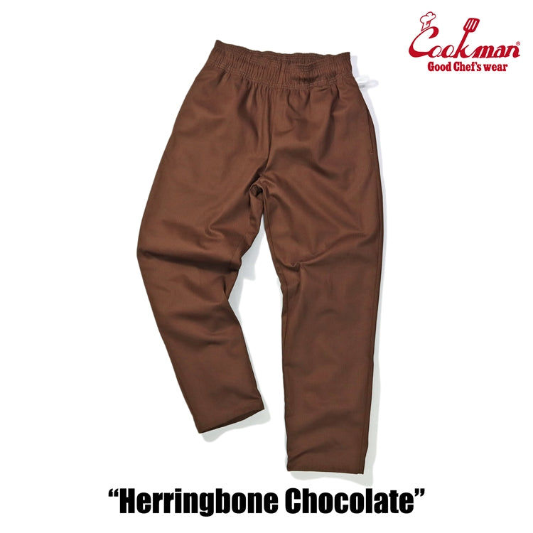 Cookman Chef Pants - Herringbone : Chocolate