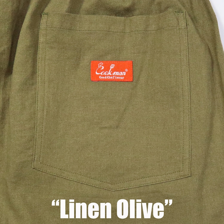 Chef Pants - Linen : Olive