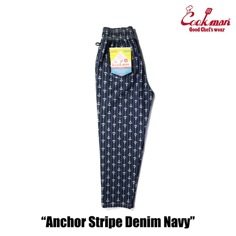 Cookman Chef Pants - Anchor Stripe Denim (All Sales Are Final)