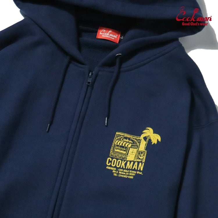 Zip-up Hoodie - TM paint Abbot Kinney : Navy