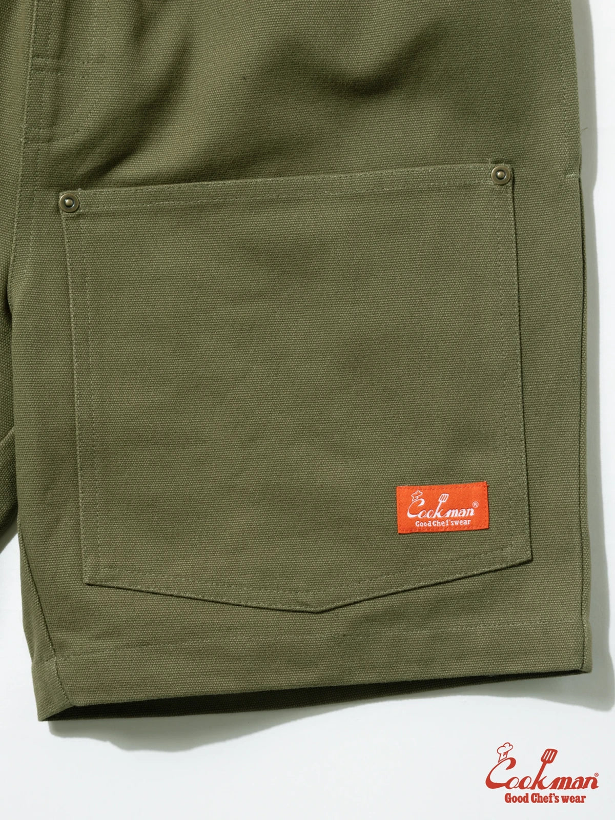 Chef Short Pants - Front pocket : Olive
