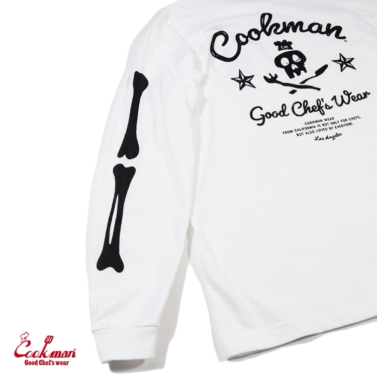 Cookman Long Sleeve Tees - Skull : White