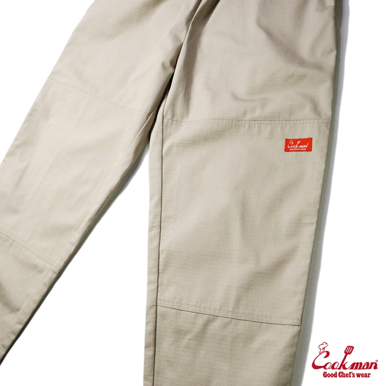 Cookman Chef Pants - Double Knee Ripstop : Beige