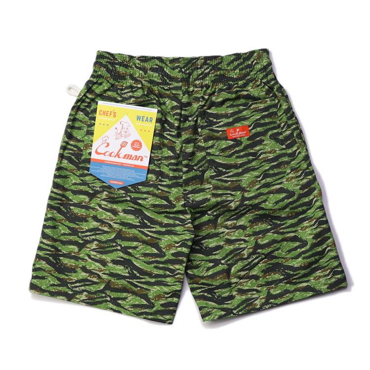 Chef Short Pants - Ripstop : Tiger Camo Green