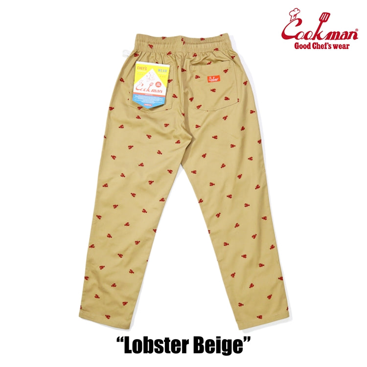 Cookman Embroidery Chef Pants -  Lobster : Beige